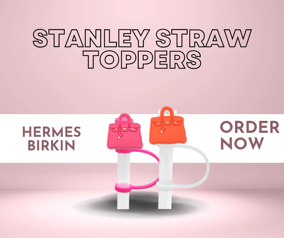 Designer Bag Straw Toppers