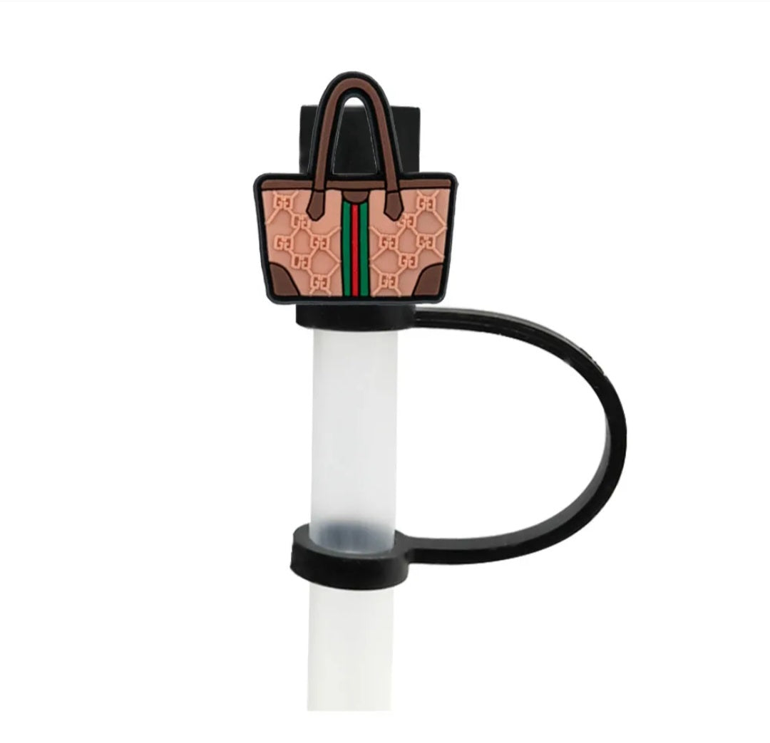 Designer Bag Straw Toppers