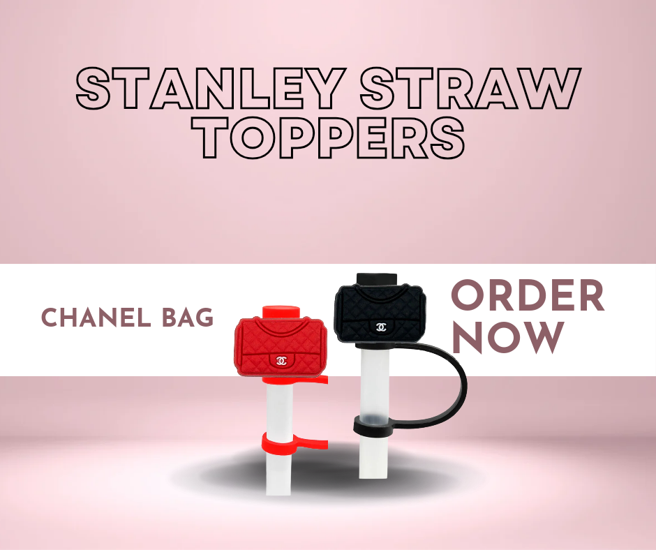 Designer Bag Straw Toppers