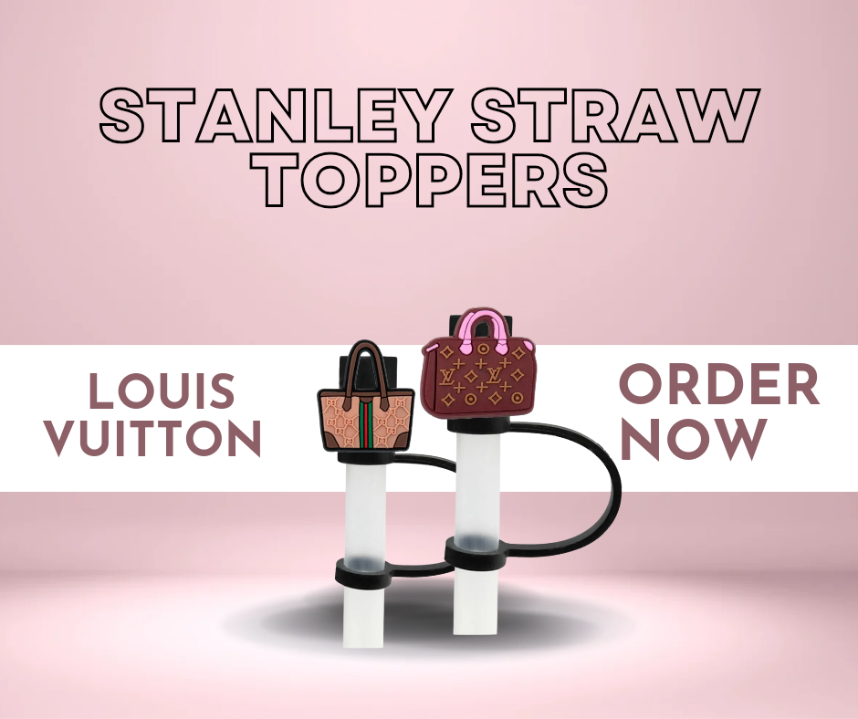 Designer Bag Straw Toppers